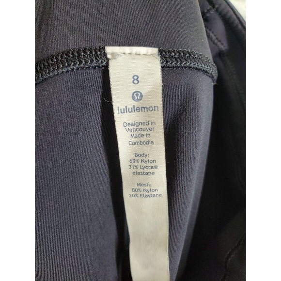 Lululemon Speed Up Crop 21" Leggings sz 8 28-29x21 Black Stretch Yoga Gym Run - Picture 5 of 11
